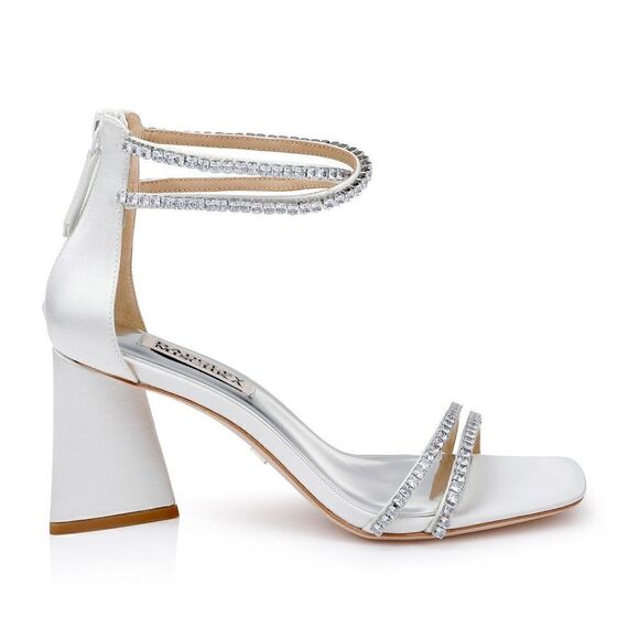 Badgley Mischka - Lillie Crystal Dual-Strapped Block Heels - Picture 4 of 5